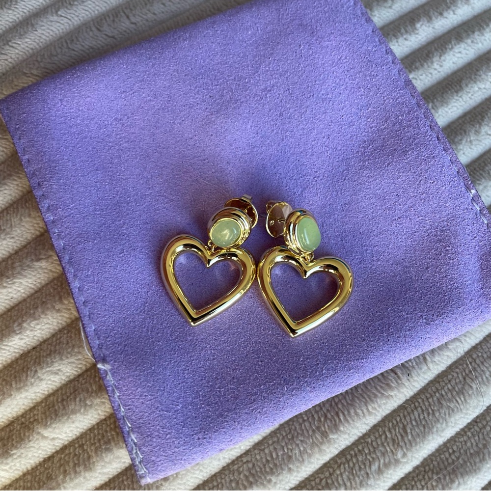 Ana Luisa Gold Heart Earrings
